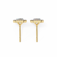 Empire Emerald Halo Lab Grown Diamond Studs - Ophiratbf