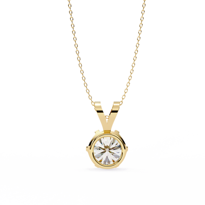 Roselle Solitaire Round Lab Grown Diamond Pendant