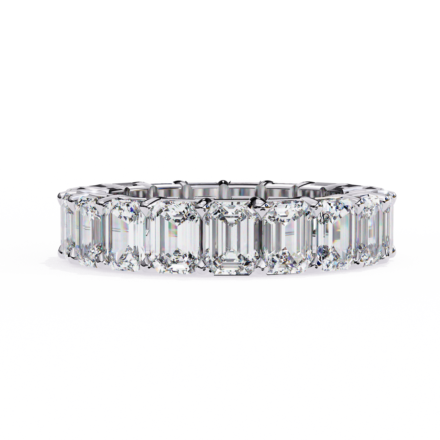 everlasting emerald lab diamond eternity band