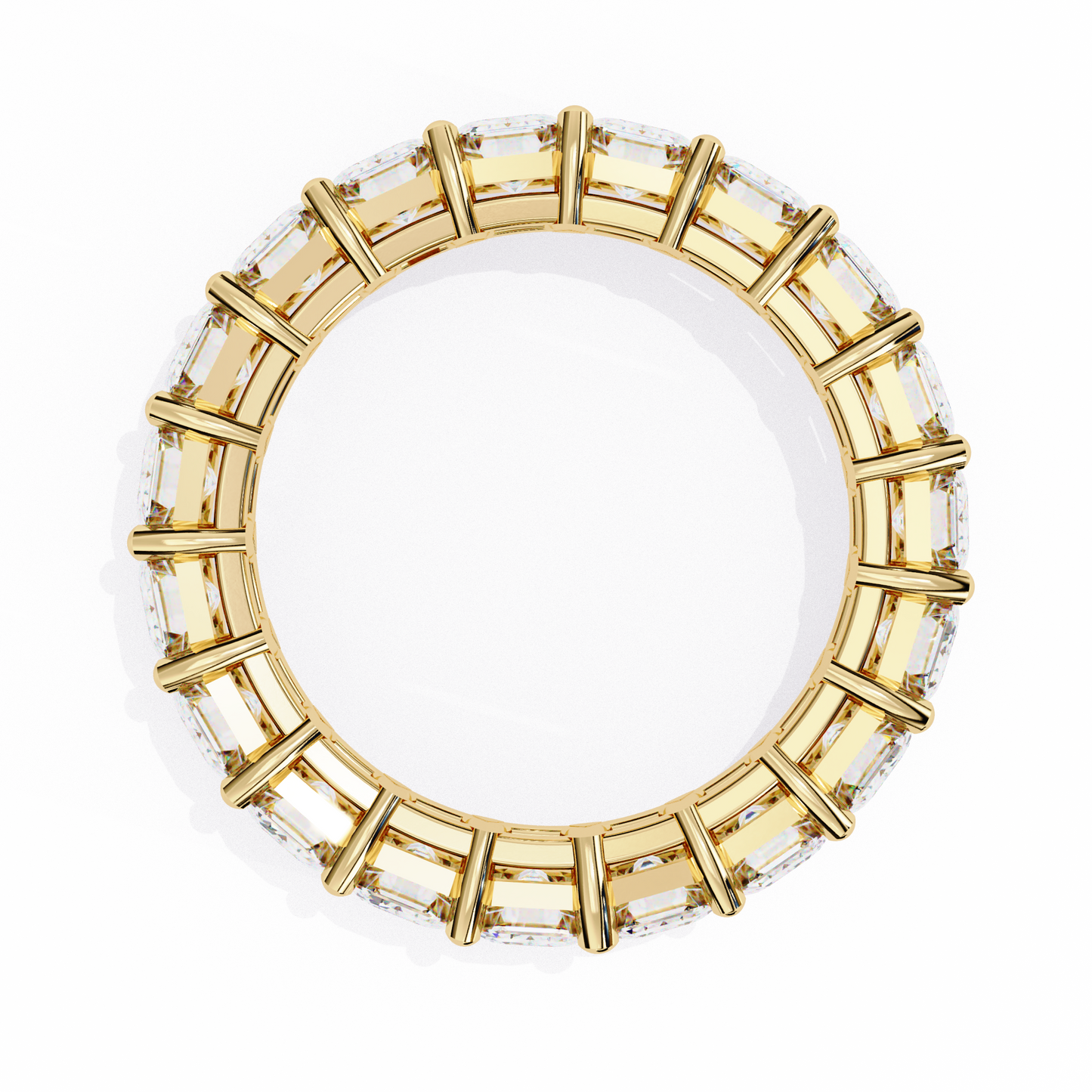 everlasting emerald lab diamond eternity band