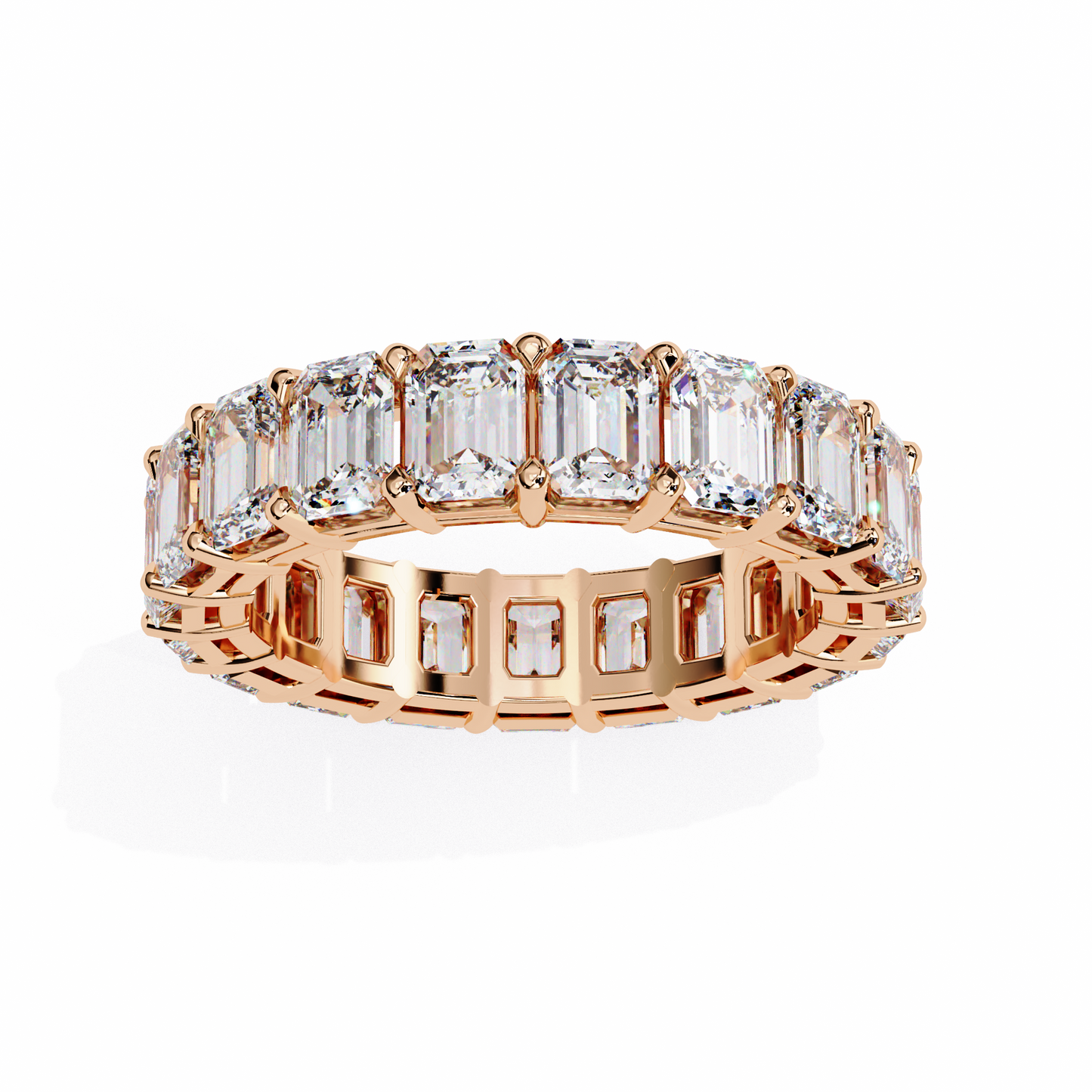 everlasting emerald lab diamond eternity band
