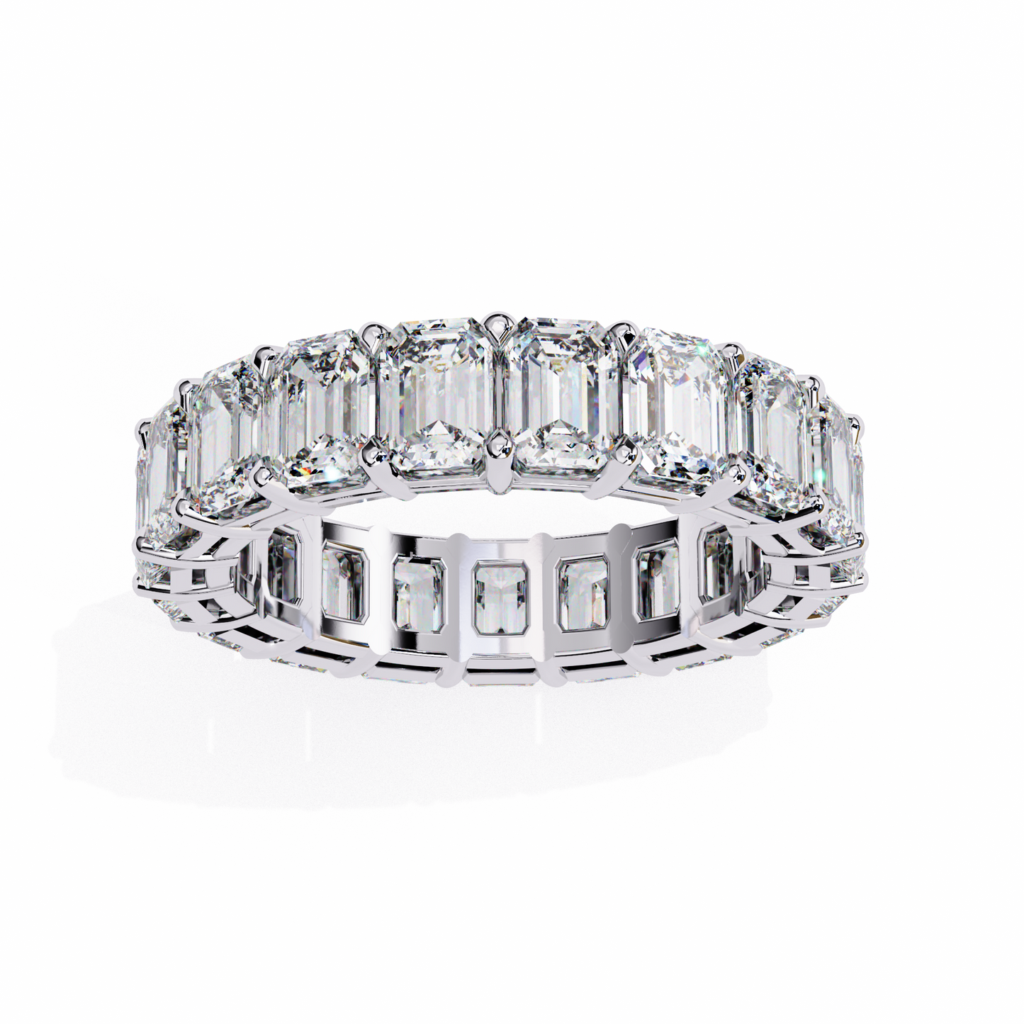 everlasting emerald lab diamond eternity band