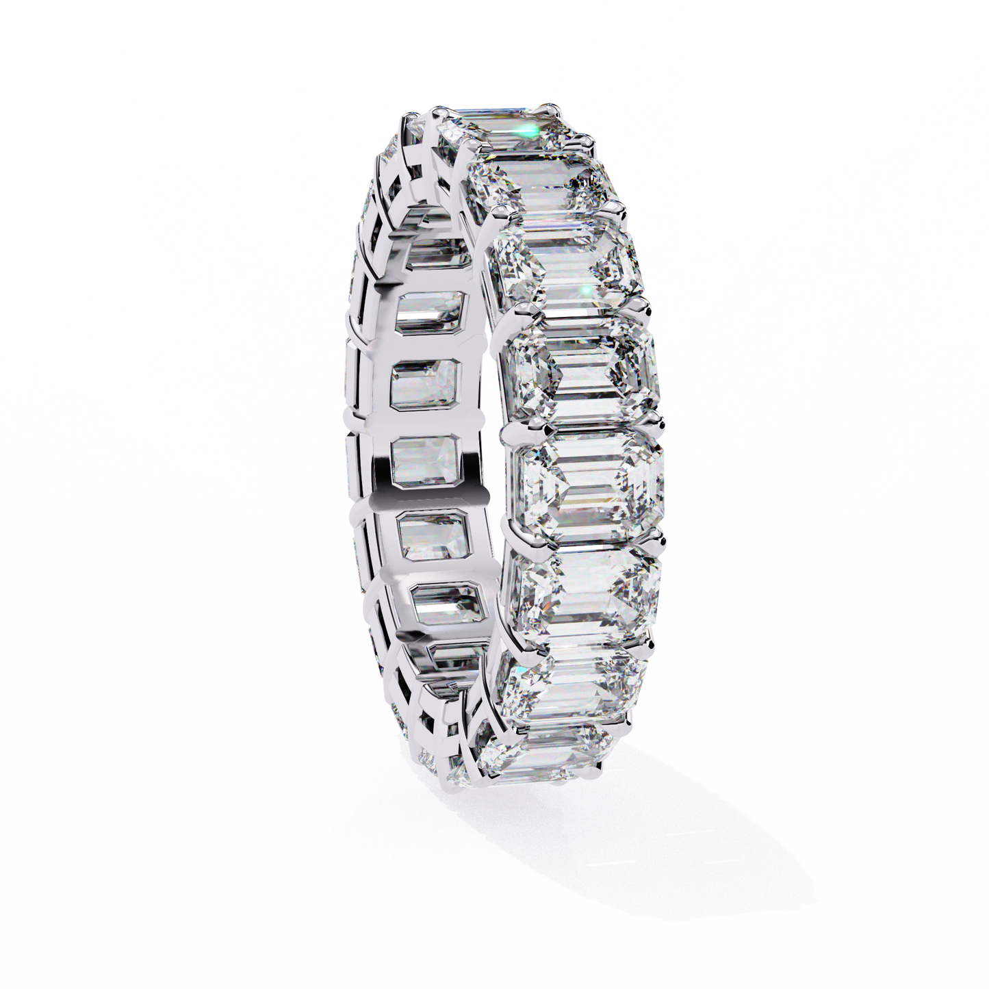 everlasting emerald lab diamond eternity band