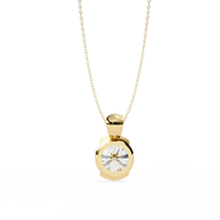 Solara Bezel Round Lab Grown Diamond Pendant - Ophiratbf