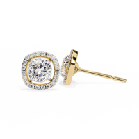 Serene Cushion Halo Lab Grown Diamond Studs - Ophiratbf