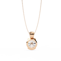 Solara Bezel Round Lab Grown Diamond Pendant - Ophiratbf