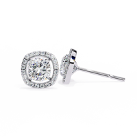 Serene Cushion Halo Lab Grown Diamond Studs - Ophiratbf