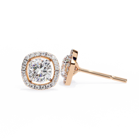 Serene Cushion Halo Lab Grown Diamond Studs - Ophiratbf