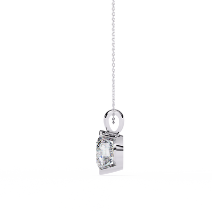 Solara Bezel Round Lab Grown Diamond Pendant