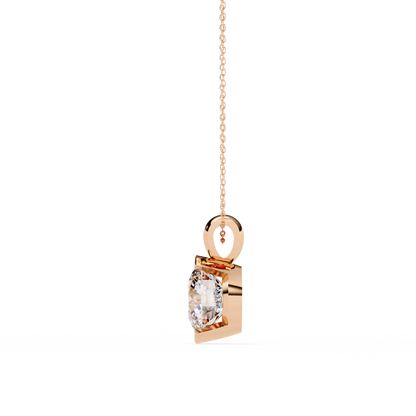 Solara Bezel Round Lab Grown Diamond Pendant