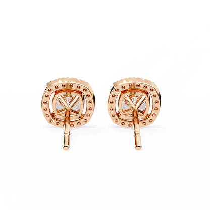 Serene Cushion Halo Lab Grown Diamond Studs