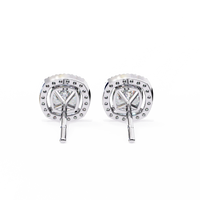 Serene Cushion Halo Lab Grown Diamond Studs - Ophiratbf