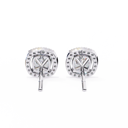 Serene Cushion Halo Lab Grown Diamond Studs