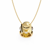 Solara Bezel Round Lab Grown Diamond Pendant - Ophiratbf