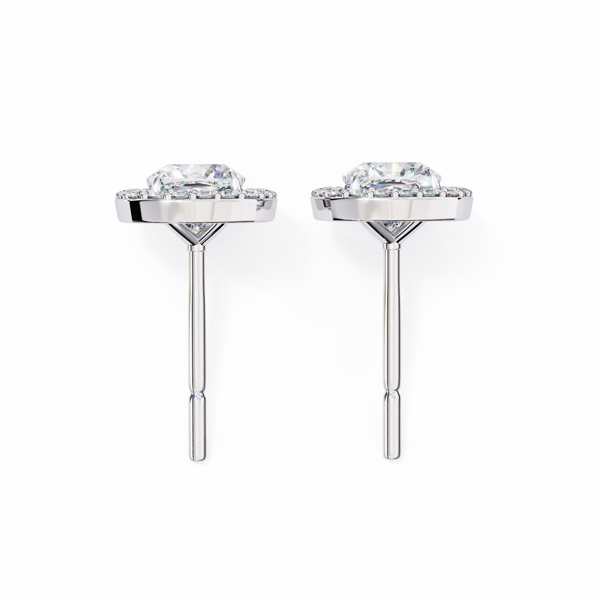 Serene Cushion Halo Lab Grown Diamond Studs - Ophiratbf