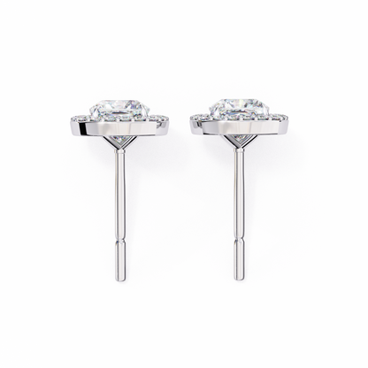 Serene Cushion Halo Lab Grown Diamond Studs