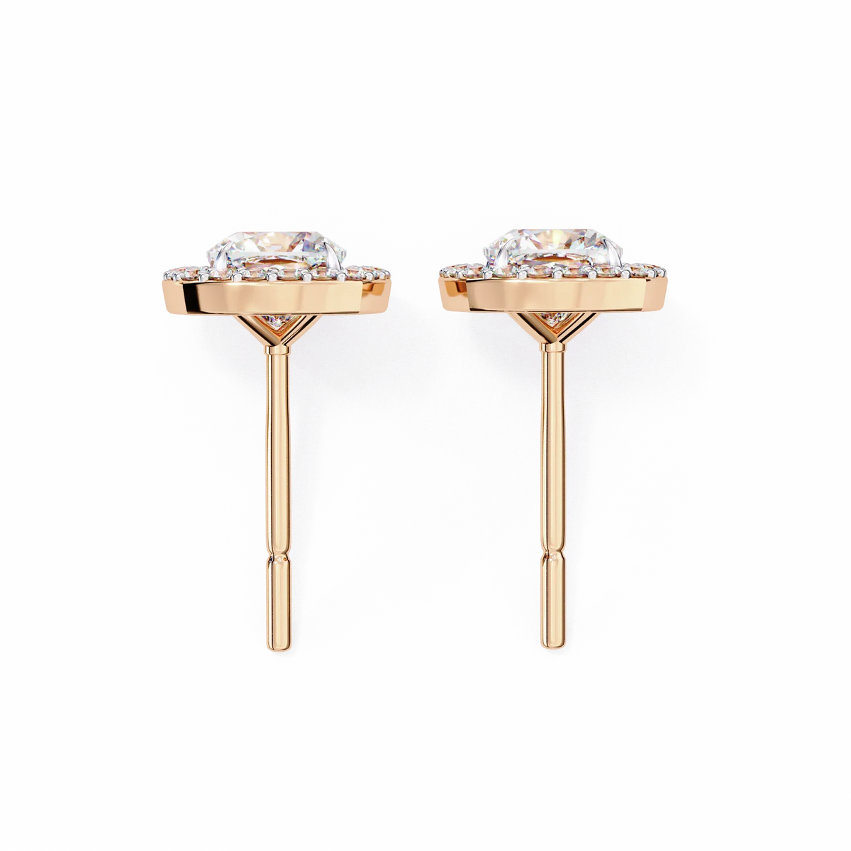 Serene Cushion Halo Lab Grown Diamond Studs - Ophiratbf