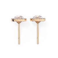 Serene Cushion Halo Lab Grown Diamond Studs - Ophiratbf