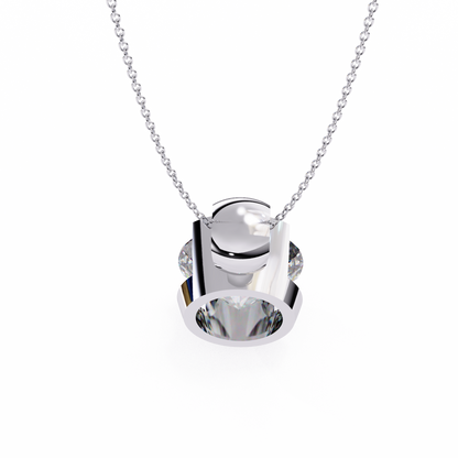 Solara Bezel Round Lab Grown Diamond Pendant