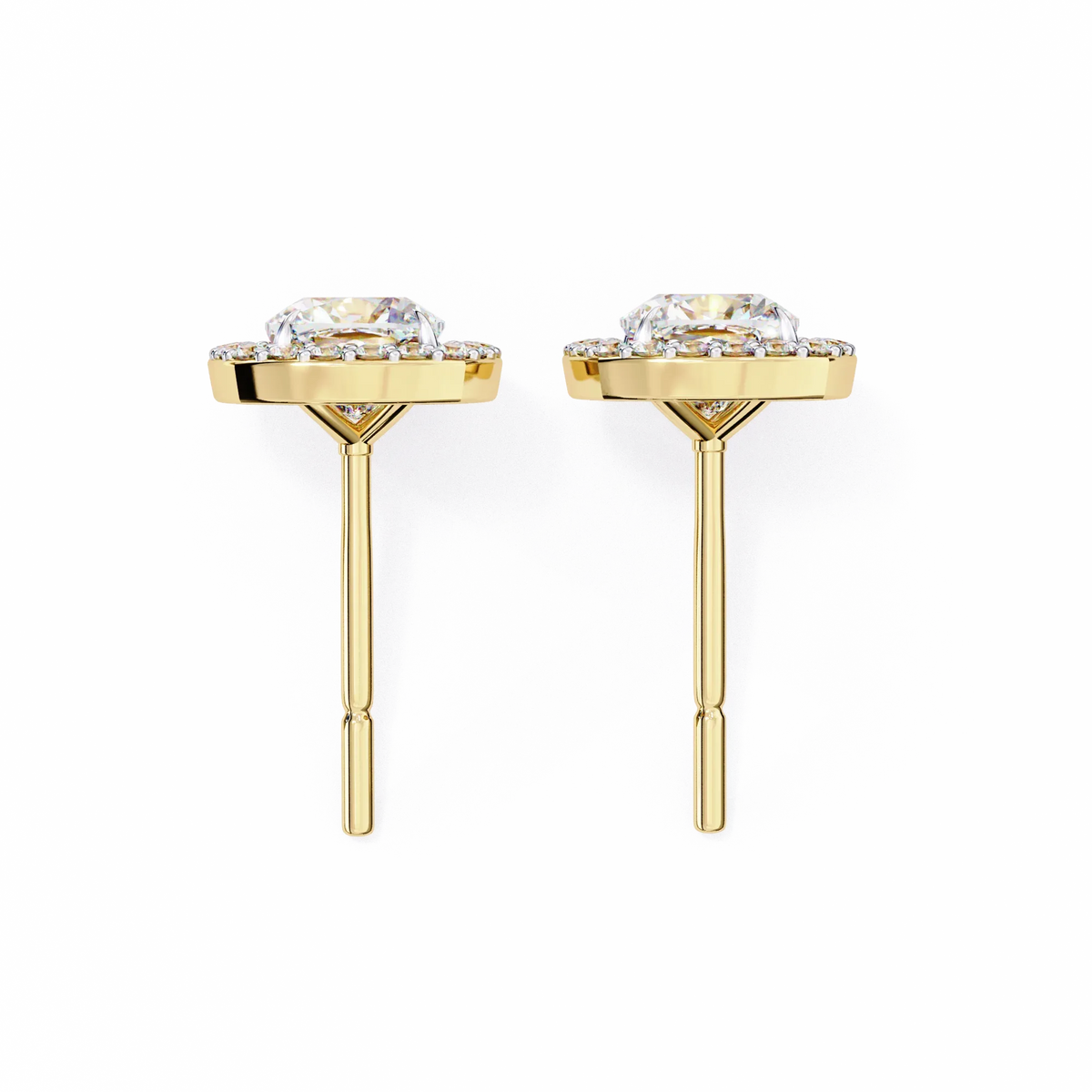 Serene Cushion Halo Lab Grown Diamond Studs - Ophiratbf