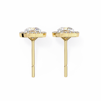 Serene Cushion Halo Lab Grown Diamond Studs - Ophiratbf