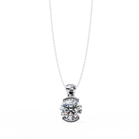 Solara Bezel Round Lab Grown Diamond Pendant - Ophiratbf