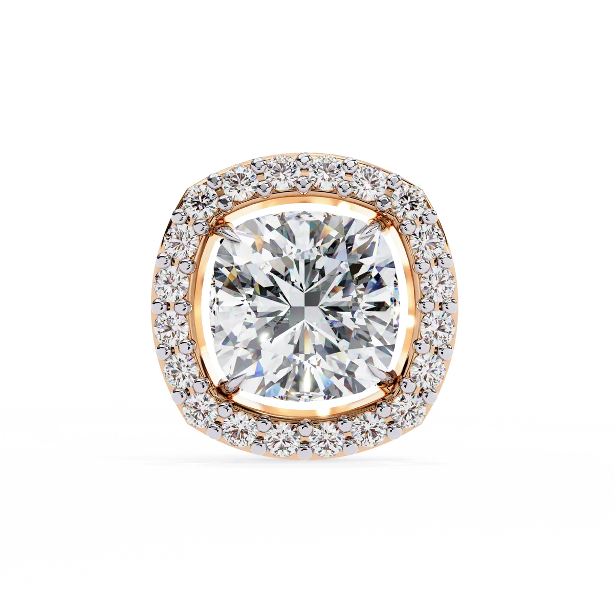Serene Cushion Halo Lab Grown Diamond Studs - Ophiratbf