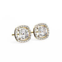 Serene Cushion Halo Lab Grown Diamond Studs - Ophiratbf