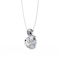 Solara Bezel Round Lab Grown Diamond Pendant - Ophiratbf