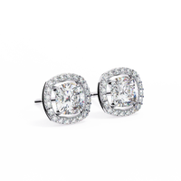 Serene Cushion Halo Lab Grown Diamond Studs - Ophiratbf