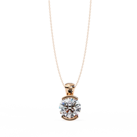Solara Bezel Round Lab Grown Diamond Pendant - Ophiratbf