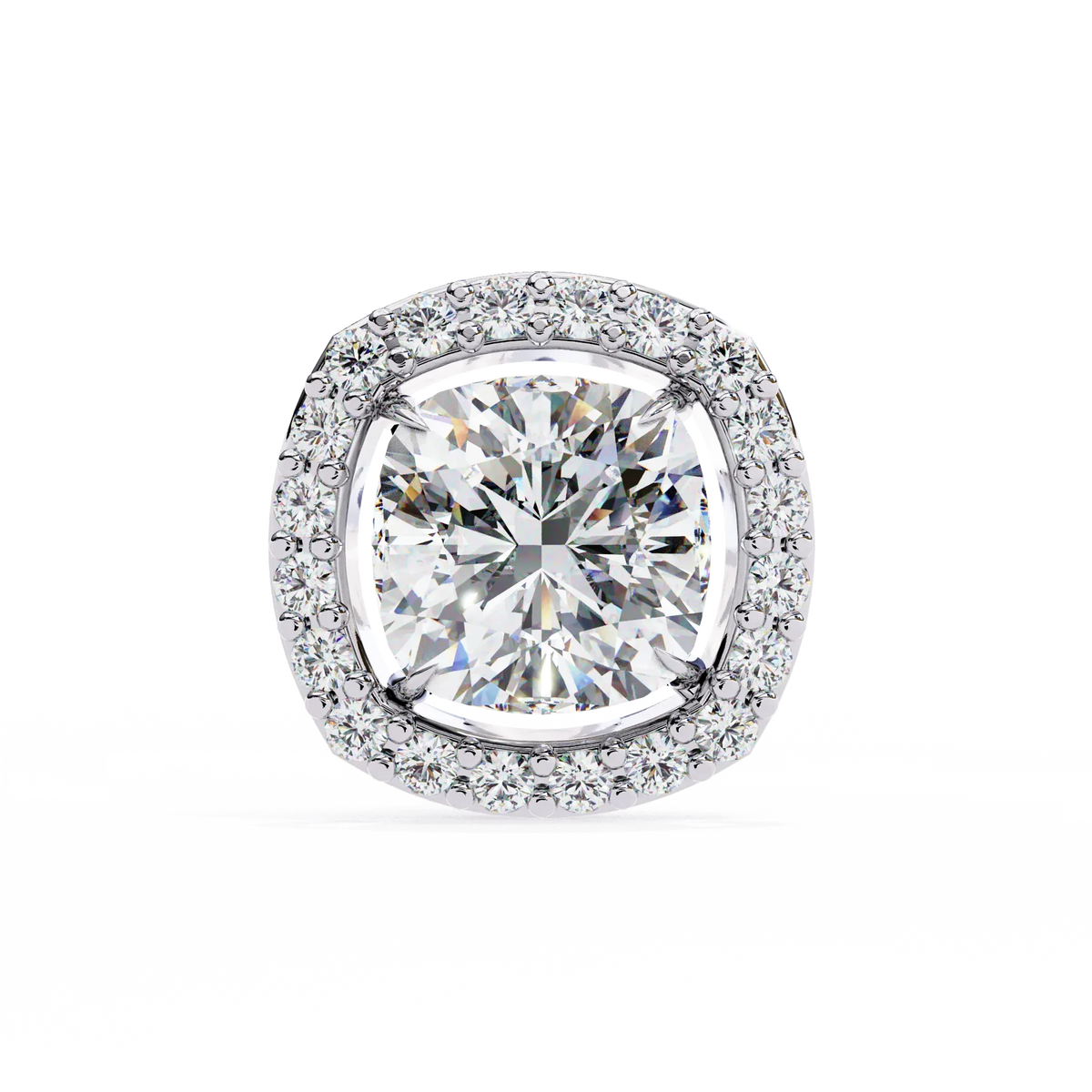 Serene Cushion Halo Lab Grown Diamond Studs - Ophiratbf