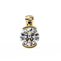 Solara Bezel Round Lab Grown Diamond Pendant - Ophiratbf
