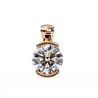 Solara Bezel Round Lab Grown Diamond Pendant - Ophiratbf