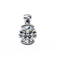 Solara Bezel Round Lab Grown Diamond Pendant - Ophiratbf