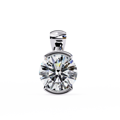 Solara Bezel Round Lab Grown Diamond Pendant