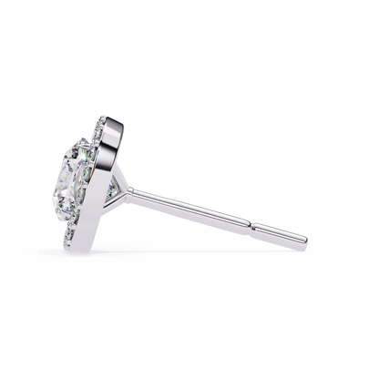 Serene Cushion Halo Lab Grown Diamond Studs