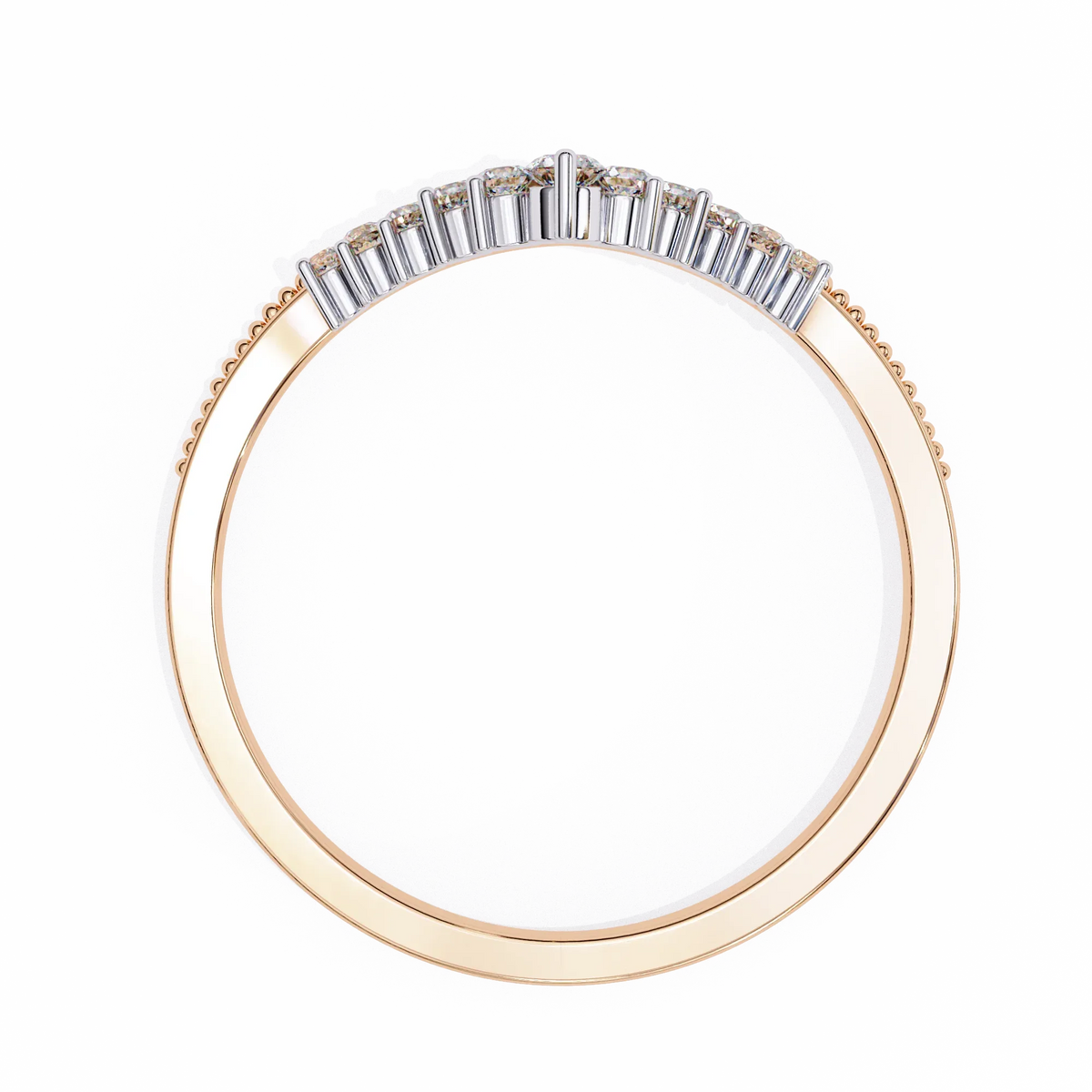Royal Crest Lab Diamond Chevron Band - Ophiratbf