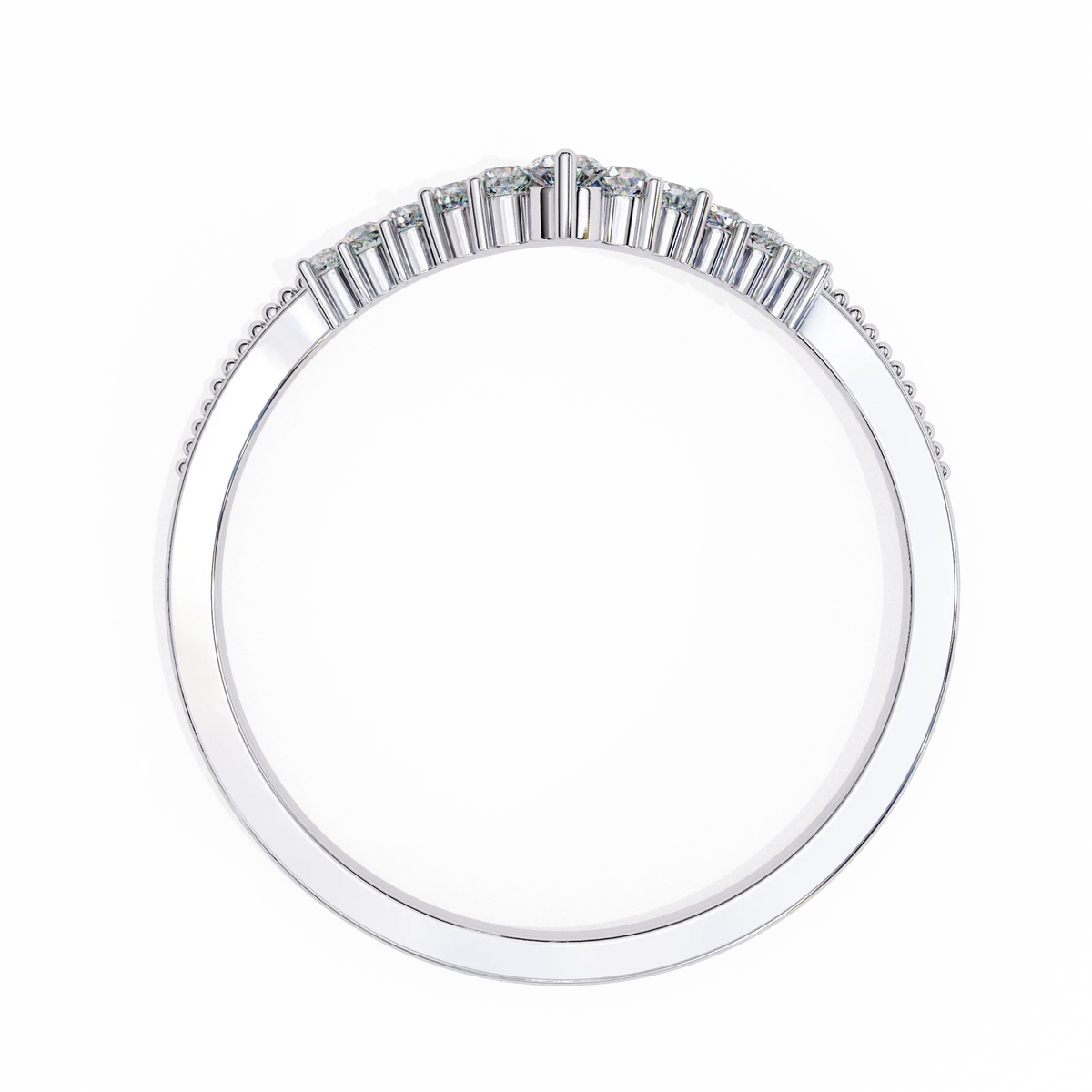 Royal Crest Lab Diamond Chevron Band - Ophiratbf