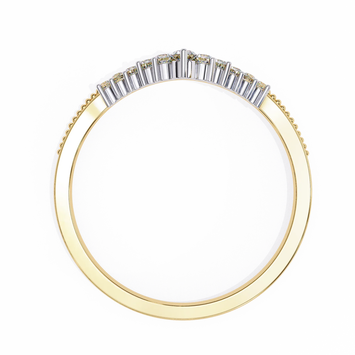 Royal Crest Lab Diamond Chevron Band - Ophiratbf