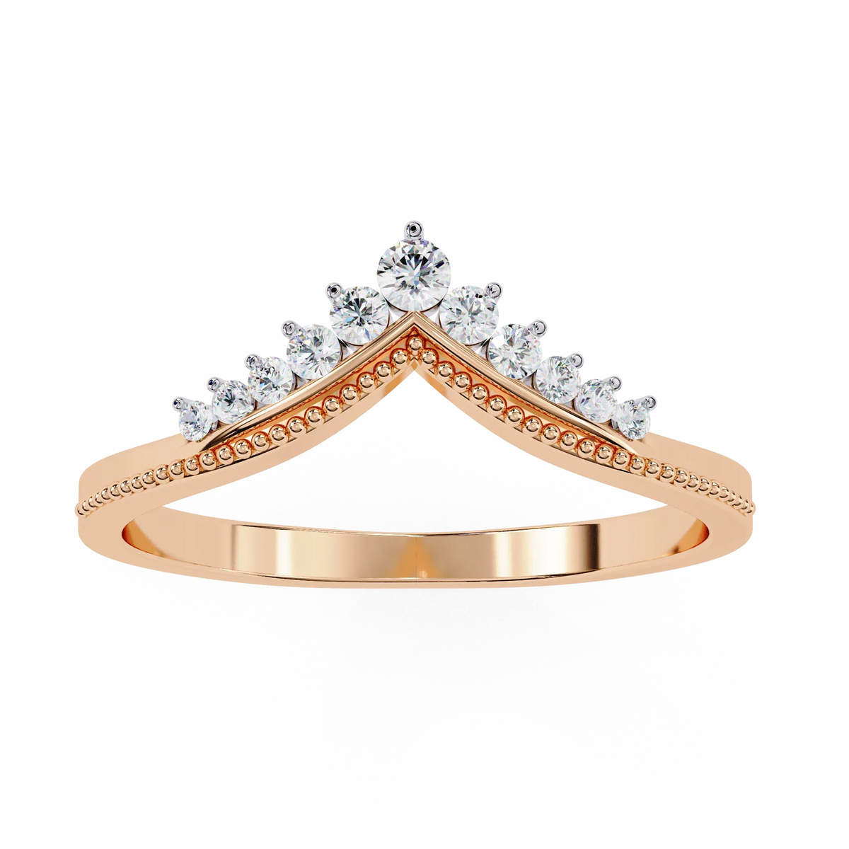 Royal Crest Lab Diamond Chevron Band - Ophiratbf