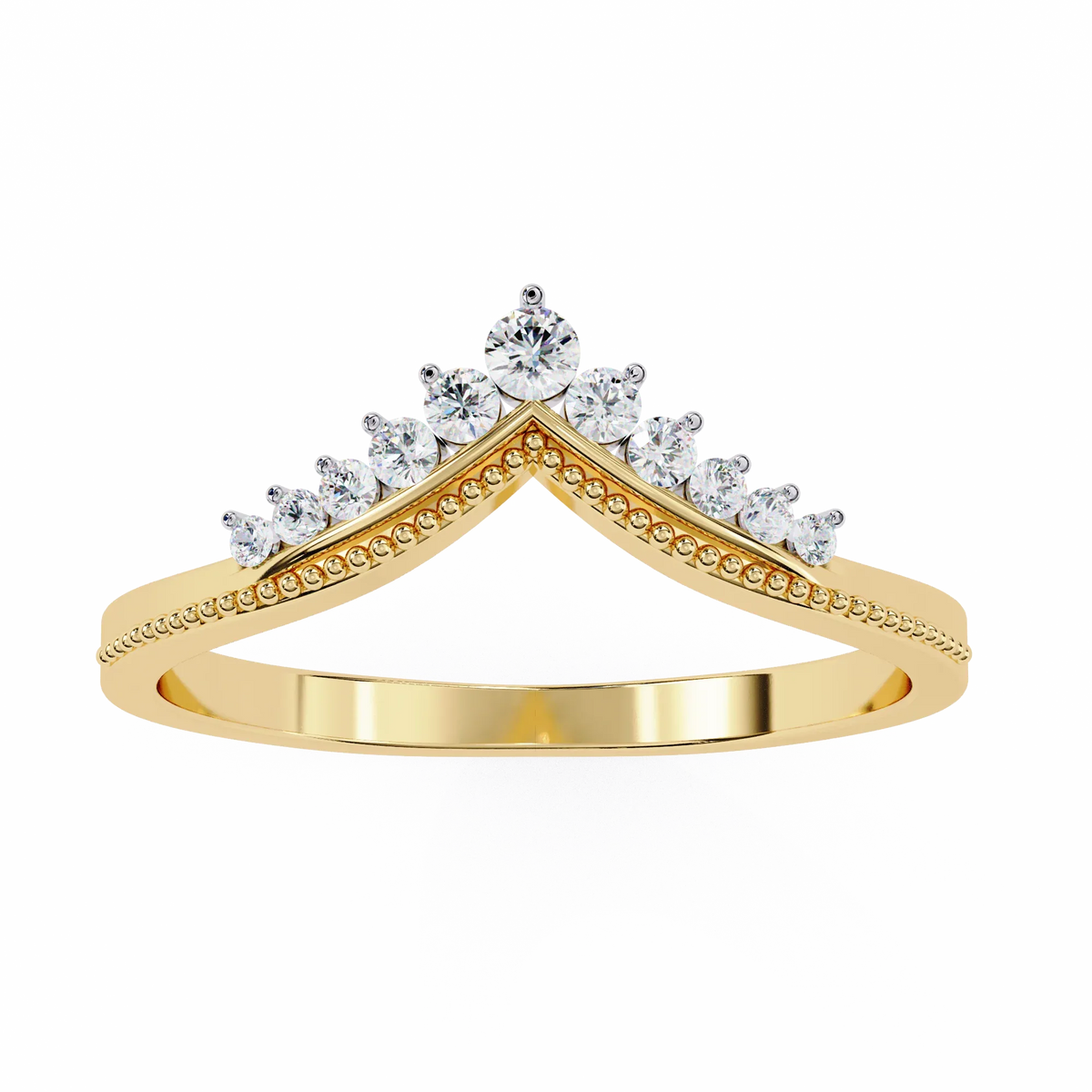 Royal Crest Lab Diamond Chevron Band - Ophiratbf