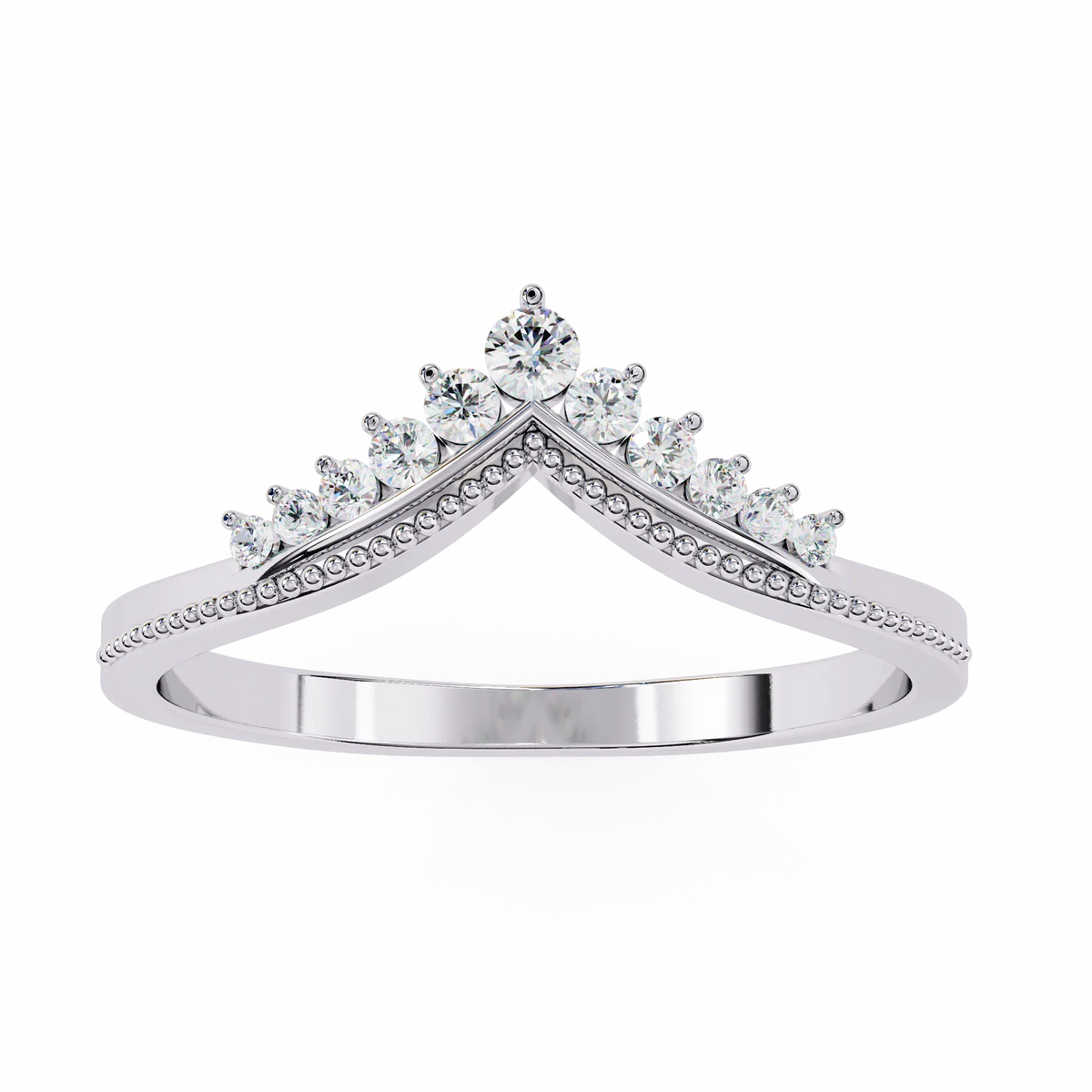 Royal Crest Lab Diamond Chevron Band - Ophiratbf