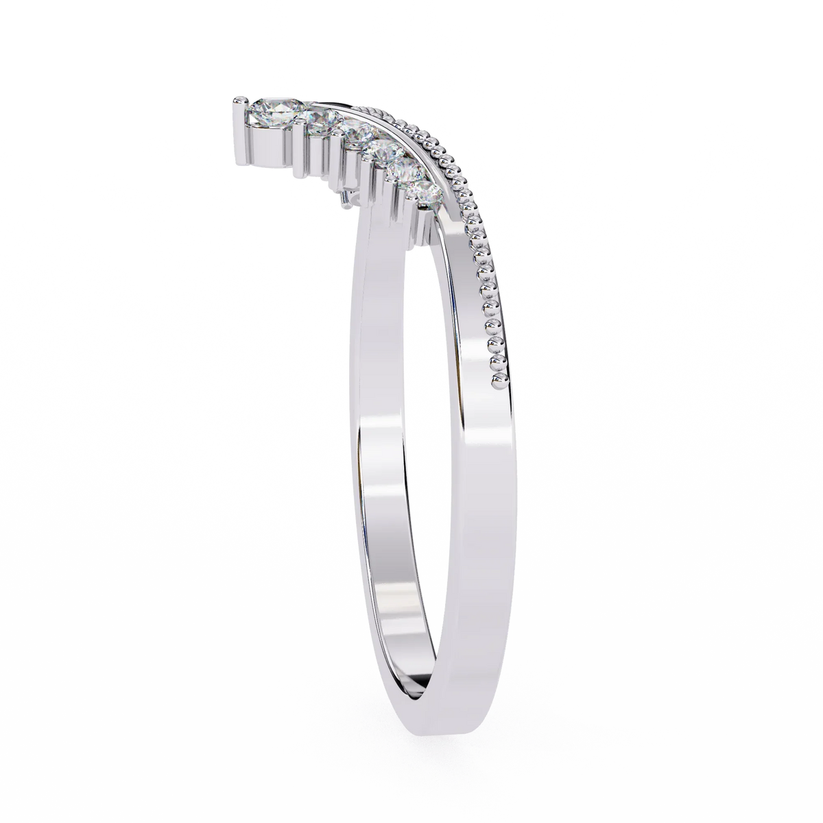 Royal Crest Lab Diamond Chevron Band - Ophiratbf