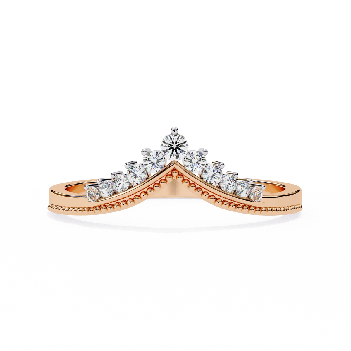 Royal Crest Lab Diamond Chevron Band - Ophiratbf