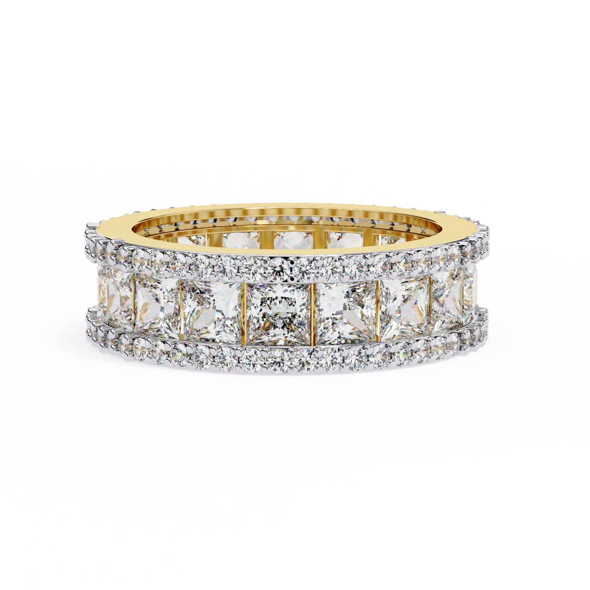 Illuminé Princess Pavé Lab Diamond Eternity Band - Ophiratbf