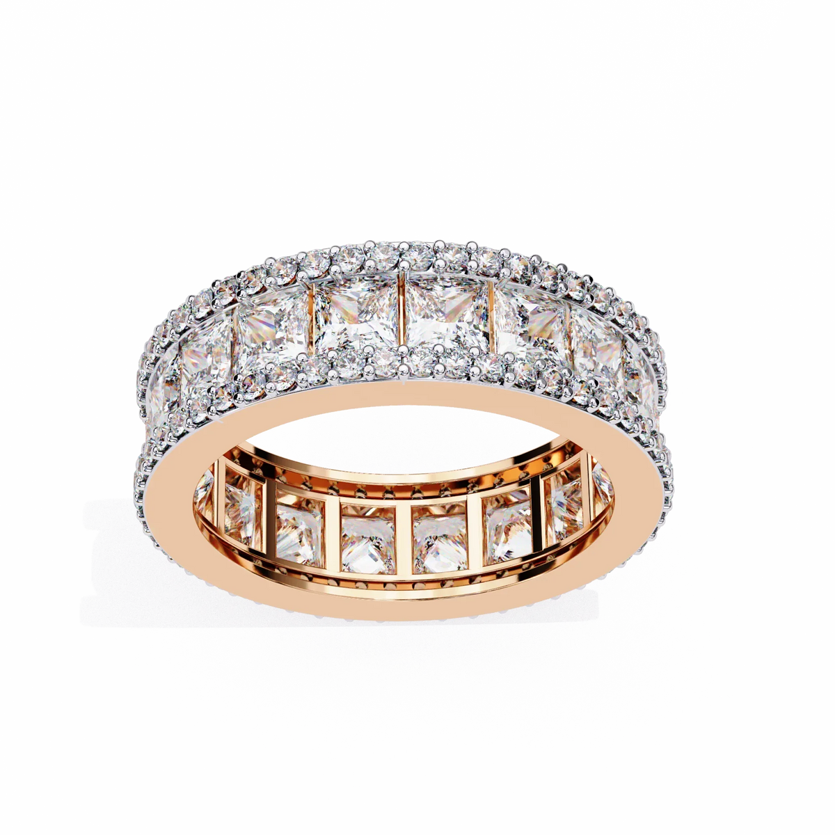 Illuminé Princess Pavé Lab Diamond Eternity Band - Ophiratbf