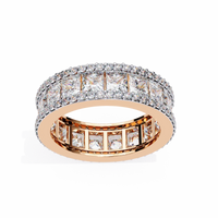Illuminé Princess Pavé Lab Diamond Eternity Band - Ophiratbf
