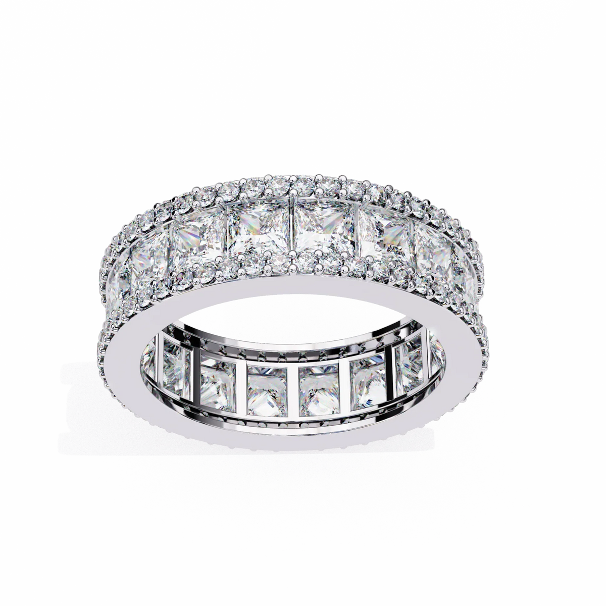 Illuminé Princess Pavé Lab Diamond Eternity Band - Ophiratbf