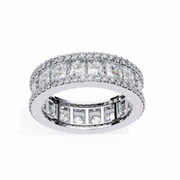 Illuminé Princess Pavé Lab Diamond Eternity Band - Ophiratbf